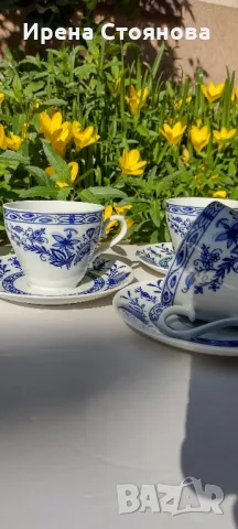 Двойни и тройни сетове, чайник, захарница  Zwiebelmuster, Winterling 1950 г. , снимка 9 - Сервизи - 47320479