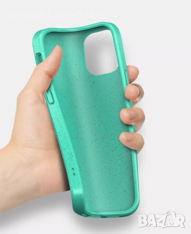 Биоразградим кейс iPhone 14 Pro, 14 Pro Max  – зелен, мента, снимка 2 - Калъфи, кейсове - 41747018