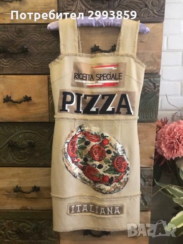 Рокля Долче*D&G pizza printing dress
