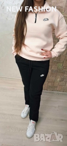 Дамски Ватиран Комплект - лого Гумирано ✨ Nike 