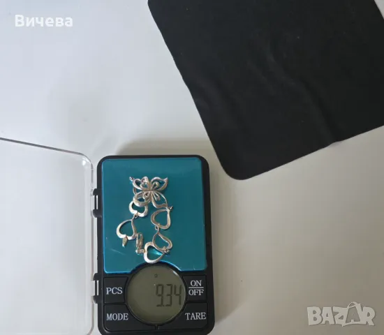 Сребърна дамска гривна , снимка 3 - Гривни - 50431369