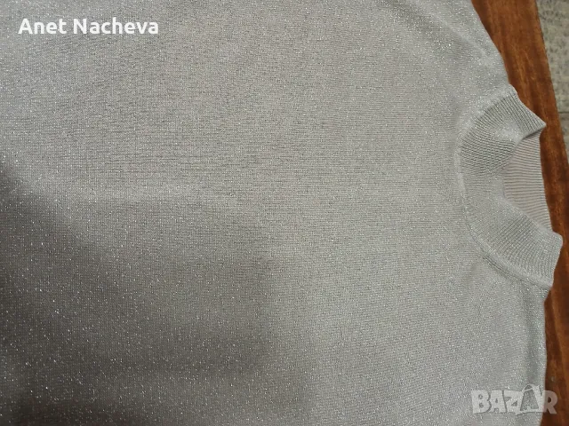 Полуполо дамско с къс ръкав,  с блясък , снимка 2 - Блузи с дълъг ръкав и пуловери - 48817722