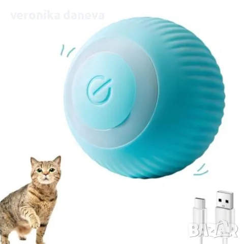 Интерактивна автоматична топка за котки с USB-C зареждане – Smart Gravitational Rolling Ball, снимка 6 - За котки - 55854715