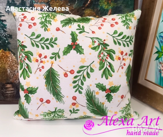 Коледна възглавница 40/40 см, снимка 2 - Декорация за дома - 52318905