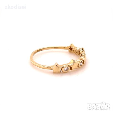 Златен дамски пръстен 1,66гр. размер:56 14кр. проба:585 модел:17790-6, снимка 3 - Пръстени - 41486031
