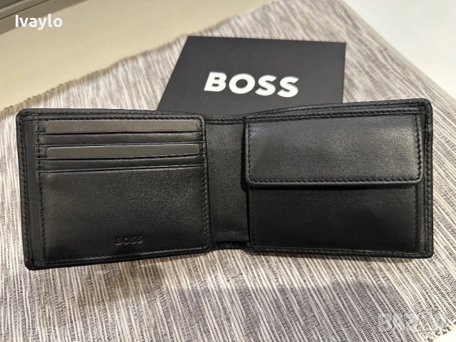 BOSS Arezzo / 100% ЕСТЕСТВЕНА Кожа / Портфейл, снимка 4 - Портфейли, портмонета - 53207753