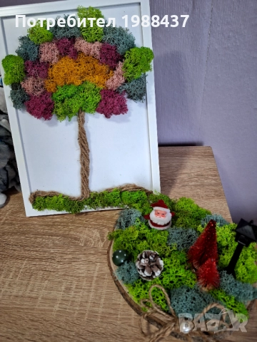 Картини /Подаръчета за повод от скандинавски мъх, снимка 4 - Декорация за дома - 52651329