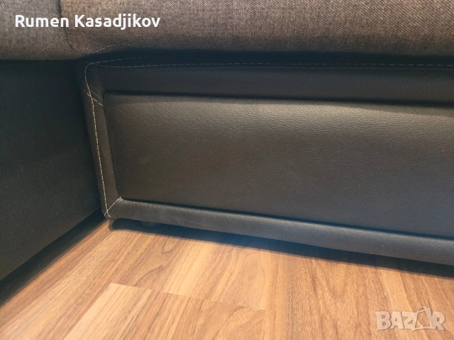 Ъглови дивани корпус естествена кожа възглавници от текстил , снимка 2 - Дивани и мека мебел - 53251392