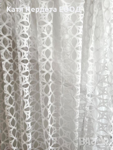 Бяло двойно перде внос от Гърция - код 62