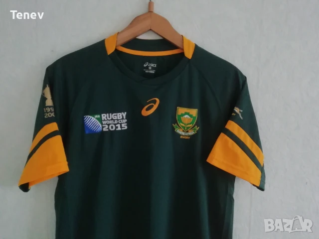 South Africa Rugby Asics World Cup 2015 оригинална тениска фланелка Южна Африка Ръгби размер L, снимка 4 - Тениски - 50568279