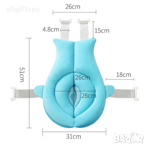 Подложка за къпане на бебе - за вана с пълнеж - розово и синьо, снимка 4 - Други - 40397395