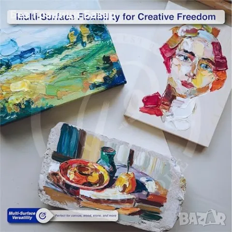 Нов Комплект маслени бои 9 цвята – Висок пигмент, Бързосъхнещи Дълготрайни, снимка 6 - Други - 49377799