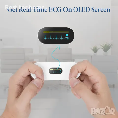Мобилен ЕКГ апарат за дома  с OLED екран CheckMe, снимка 3 - Уреди за диагностика - 50176009