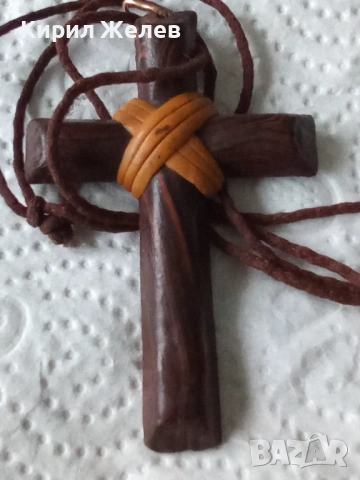 Дървен кръст 34264, снимка 3 - Антикварни и старинни предмети - 52581749