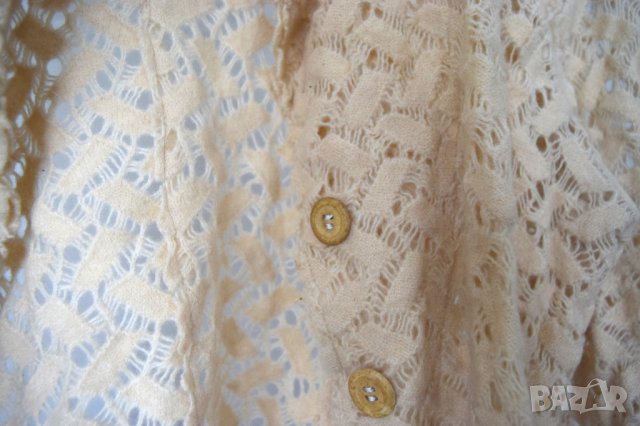 Дамска бежова жилетка Wood, снимка 3 - Жилетки - 41183267