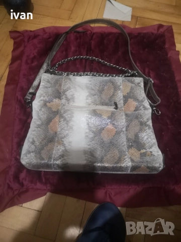 дамска Марков чанта от змийска кожа 