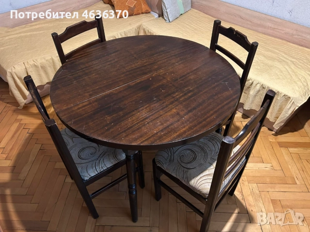 Кухненска маса +4бр.столове, снимка 5 - Маси - 52222237