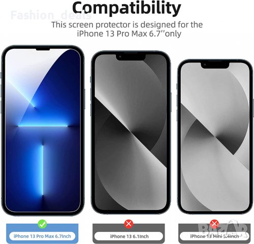 Нов комплект протектори за телефон iPhone 13 Pro Max 6.7 инча Защита Айфон, снимка 6 - Фолия, протектори - 39070446