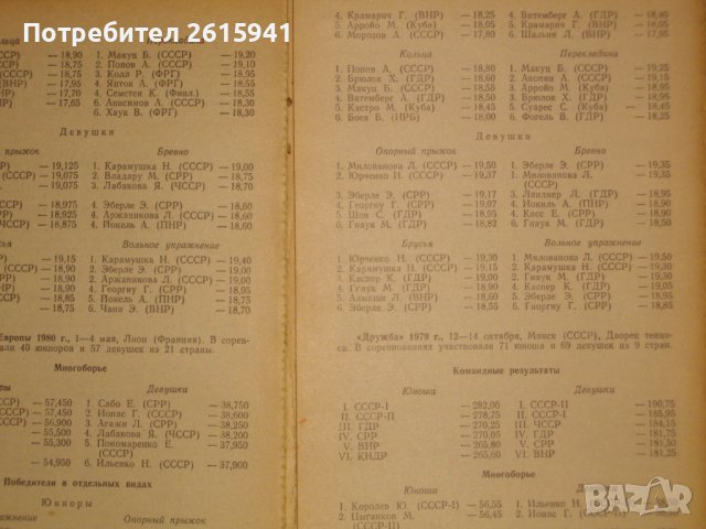 "Спортивная гимнастика в СССР"-Справочник-1982 г. - Б.А.Кузнецов, снимка 8 - Специализирана литература - 39581045