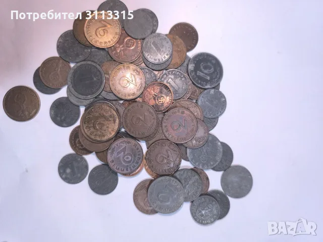 Стари германски монети от 1937-1943, снимка 3 - Нумизматика и бонистика - 55904531