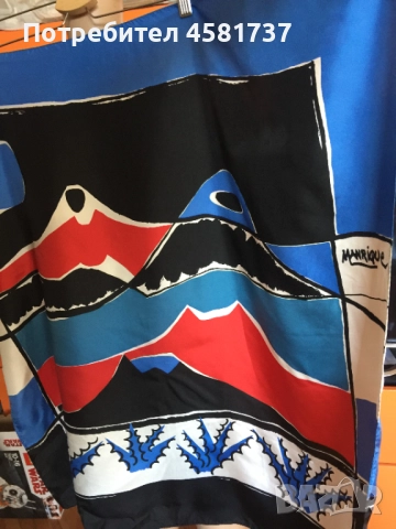 Копринен шал с десен репродукция на картина на César Manrique