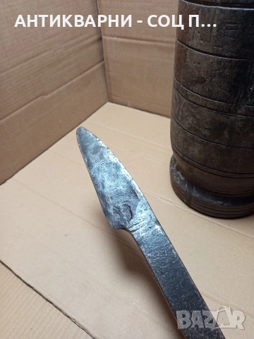 Соц Старо Дървено Чукало За Подправки Зърно И Други Общо Тегло 7.500кг. Номер 595., снимка 9 - Антикварни и старинни предмети - 53205475