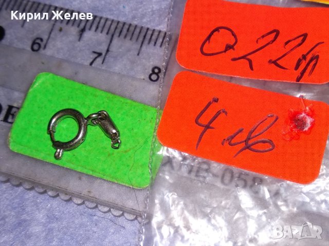 СТАРА ПОСРЕБРЕНА СТОМАНЕНА КАРАБИНКА ЗАКОПЧАЛКА За ГРИВНА КОЛИЕ ВЕРИЖКА 38294, снимка 2 - Бижутерийни комплекти - 40940688