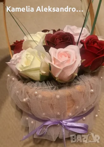 Букет сапунени рози 15 бр.