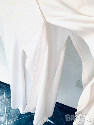 Дълга рокля с цепки, лакостена материя, снимка 11 - Рокли - 41327538