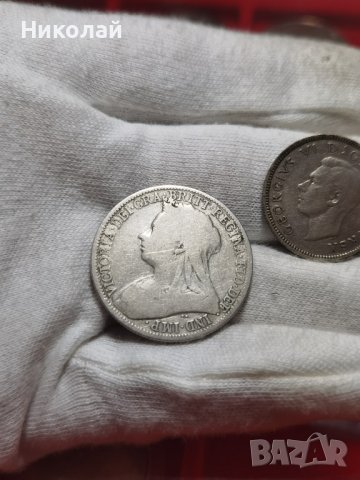Лот Монети Великобритания сребро , снимка 8 - Нумизматика и бонистика - 40847219