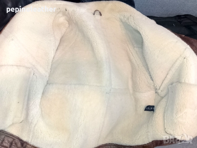 RAF (Royal Air Force) пилотско кожено яке от истинска агнешка кожа, тип В-3, размер 50 / L, снимка 4 - Якета - 52794358