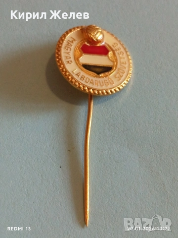 Винтидж значка на Унгарската футболна федерация рядка за КОЛЕКЦИЯ 26584, снимка 6 - Колекции - 53160246