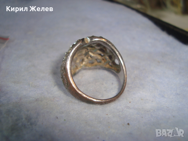 ПОСРЕБРЕН МЕДЕН СТАР ФИЛИГРАНЕН СКЪПОЦЕНЕН ПРЪСТЕН 99041, снимка 7 - Пръстени - 36419309