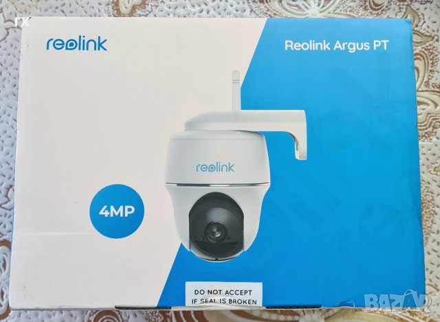 Reolink Argus PT 4MP 2K WiFi Камера с Батерия, снимка 1 - IP камери - 44244064
