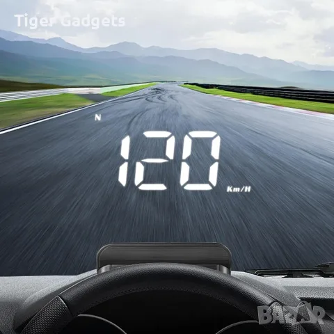 Holographic Speedometer HUD GPS – Head-Up Display скоростомер за автомобил, камион и RV, снимка 2 - Аксесоари и консумативи - 55847594