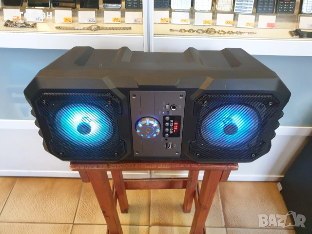 Преносима активна тонколона KTS-1048 2x4" с вграден усилвател, микрофонен вход и Bluetooth  Караоке , снимка 6 - Bluetooth тонколони - 51977212