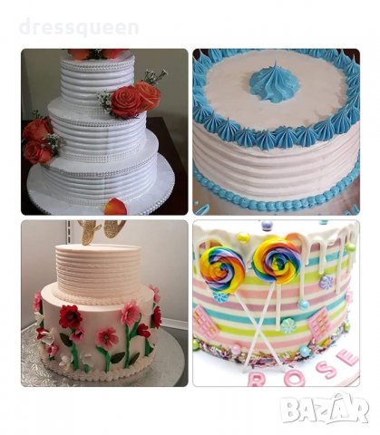 3131 Двустранни сладкарски шпатули за торти, комплект от 4 броя, снимка 12 - Други - 34238638