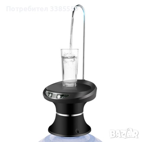Автоматична помпа и дозатор за минерална и изворна вода с поставка / Цвят: Черен, снимка 2 - Аксесоари за кухня - 41480461