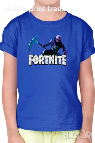 Детска тениска Фортнайт Fortnite Skull Trooper 03, снимка 6 - Детски тениски и потници - 48524418