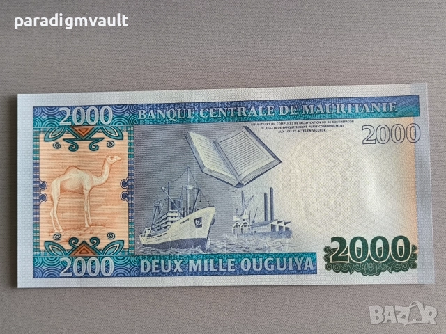 Банкнота - Мавритания - 2000 угия UNC | 2011г., снимка 2 - Нумизматика и бонистика - 52514900