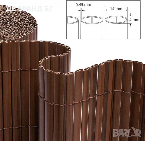 ПВЦ ограда тип „бамбук“ 90х400см BR094LB02, снимка 8 - Огради и мрежи - 35874208