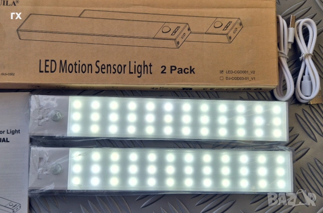 Лампи с датчик за движение на батерии, снимка 3 - Лед осветление - 53490861