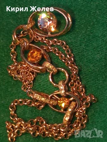 ПОЗЛАТЕНО КРАСИВО МАРКОВО КОЛИЕ с ФАСЕТИРАН ЦИТРИН 15415 , снимка 3 - Колиета, медальони, синджири - 35307932