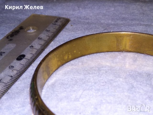 КРАСИВА и СТИЛНА ЗЛАТИСТА МЕСИНГОВА РЕТРО АРТ ГРИВНА МАЙСТОРСКА ИЗРАБОТКА 26607, снимка 4 - Антикварни и старинни предмети - 40832383