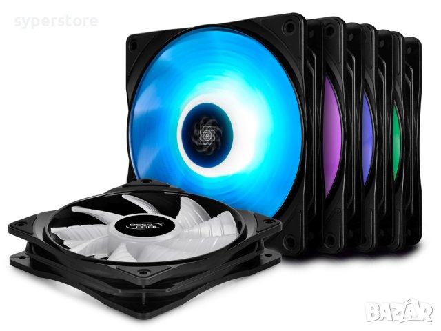 К-кт вентилатори за компютър 5бр. 120x120x25mm DeepCool DP-FRGB-RF120-5C-M 1500RPM RGB, снимка 1 - Други - 40254077