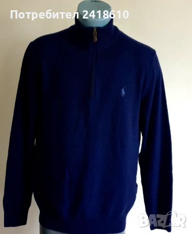 POLO Ralph Lauren  Wool Half Zip Jumper Mens Size S НОВО! ОРИГИНАЛ! Мъжкa Жилетка с 3/4 Цип!, снимка 9 - Пуловери - 52352770