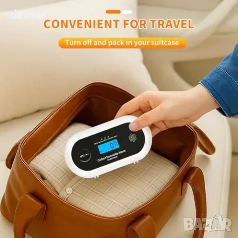CO детектор с LCD дисплей и 10-годишна запечатана батерия, 85 dB сирена, EN 50291 / UKCA, снимка 8 - Аларми и датчици - 55827449