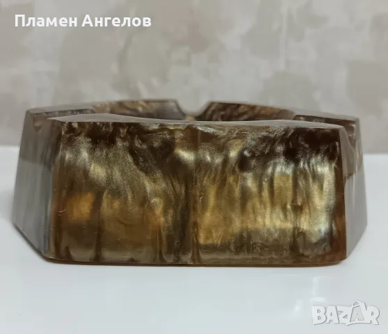 Ретро колекционерски пепелник от Каталин, Бакелит Лава Поток. , снимка 4 - Антикварни и старинни предмети - 55782517