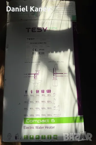 Бойлер TESY Compact 6L – За части / За ремонт, снимка 3 - Бойлери - 55989796