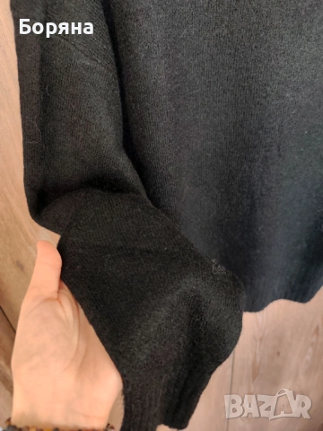 H&M нов черен пуловер с брошка, снимка 7 - Блузи с дълъг ръкав и пуловери - 40567352
